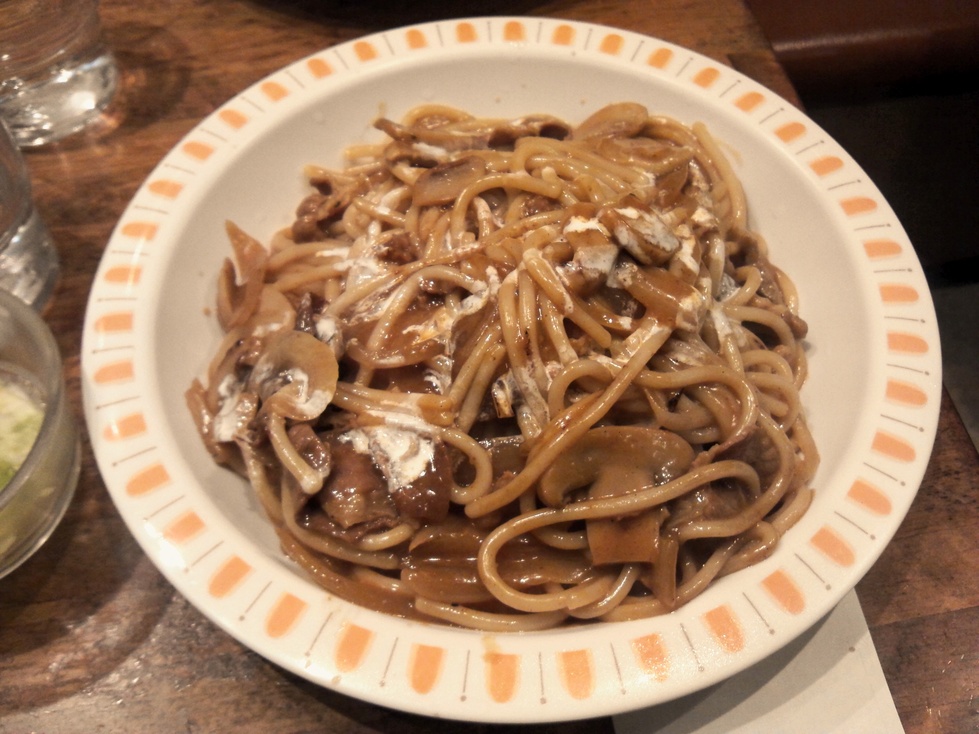 おすすめ「ビーフストロガノフスパゲティ」