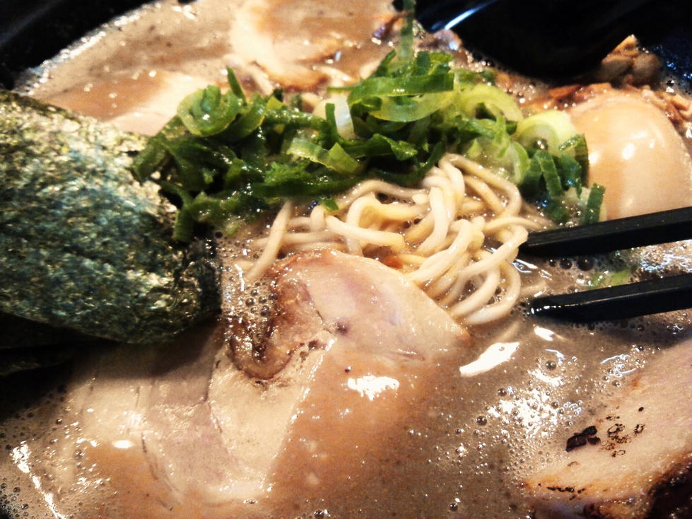 麺のアップ