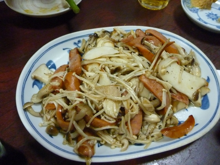 キノコバター炒め