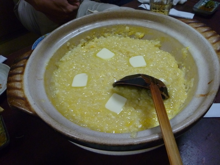 締めはおじや