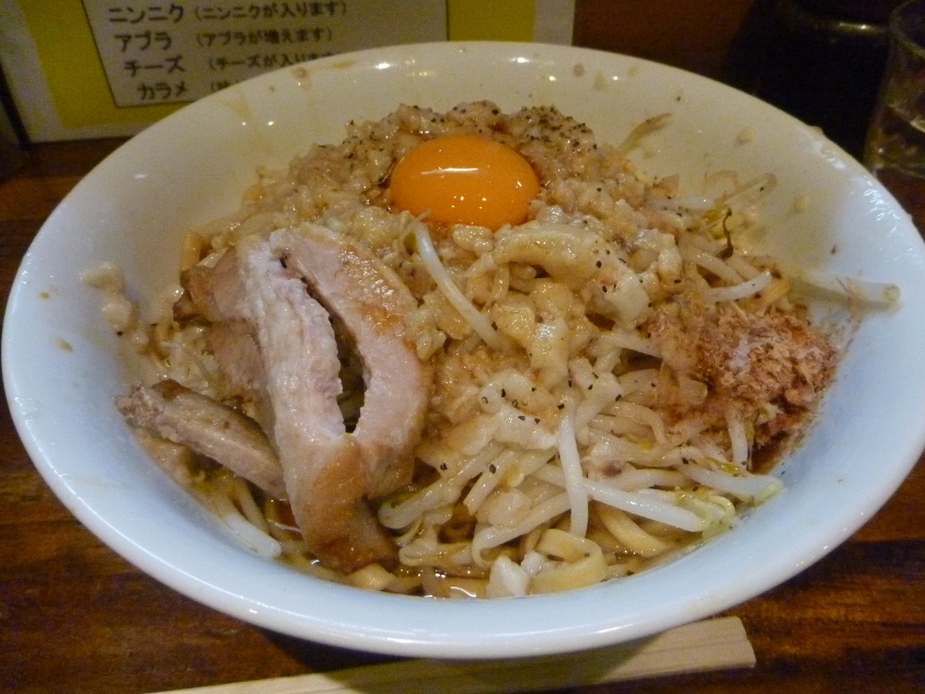 大盛り(300g) + カラメ + アブラ + ニンニク 大盛り(300g) + カラメ + アブラ + ニンニク