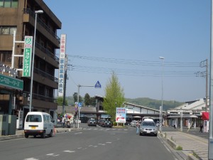 秩父の駅前風景